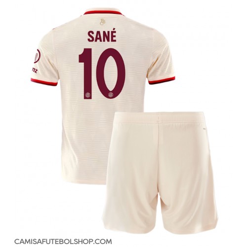 Camisa de time de futebol Bayern Munich Leroy Sane #10 Replicas 3º Equipamento Infantil 2024-25 Manga Curta (+ Calças curtas)